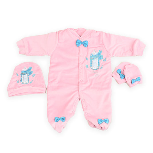 Little Princess 3 Piece Winter Newborn Romper Set Feeder