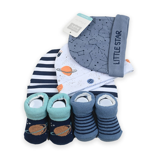 Hudson Little Star 5 Piece Cap Set With Booties