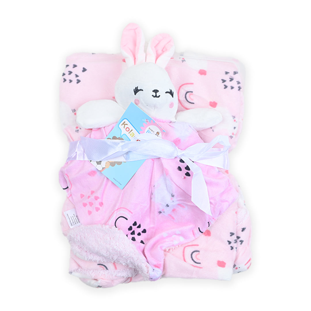 Pink Rabbit Security Blanket