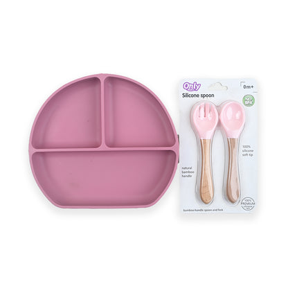 Silicone Baby Feeding Bowl with Spoon Set