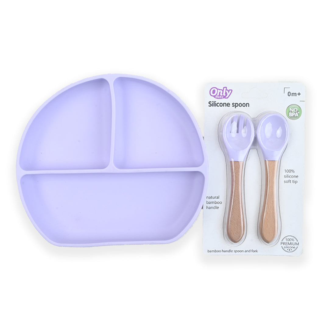 Silicone Baby Feeding Bowl with Spoon Set