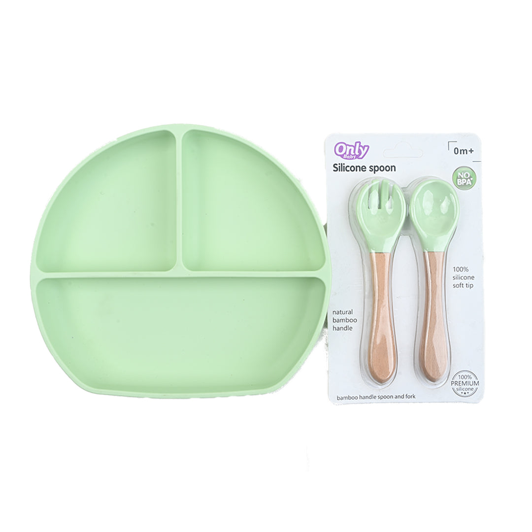 Silicone Baby Feeding Bowl with Spoon Set