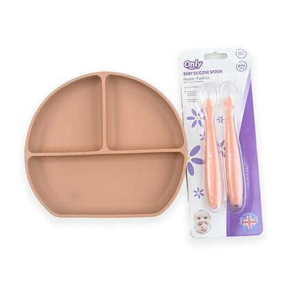 Silicone Baby Feeding Bowl with Spoon Set