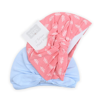 Hudson 2 Pcs Cotton Turban Caps D9