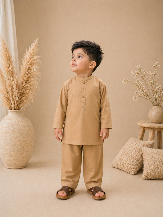 Desert Luxe Camel Cord Set for Baby Boys | Boys Eastern Wear | Babyco