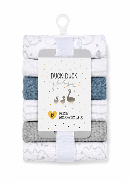 Duck & Duck Pack of 12 Washclothes