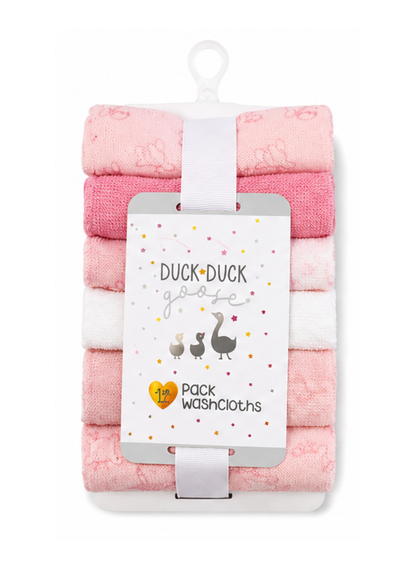 Duck & Duck Pack of 12 Washclothes