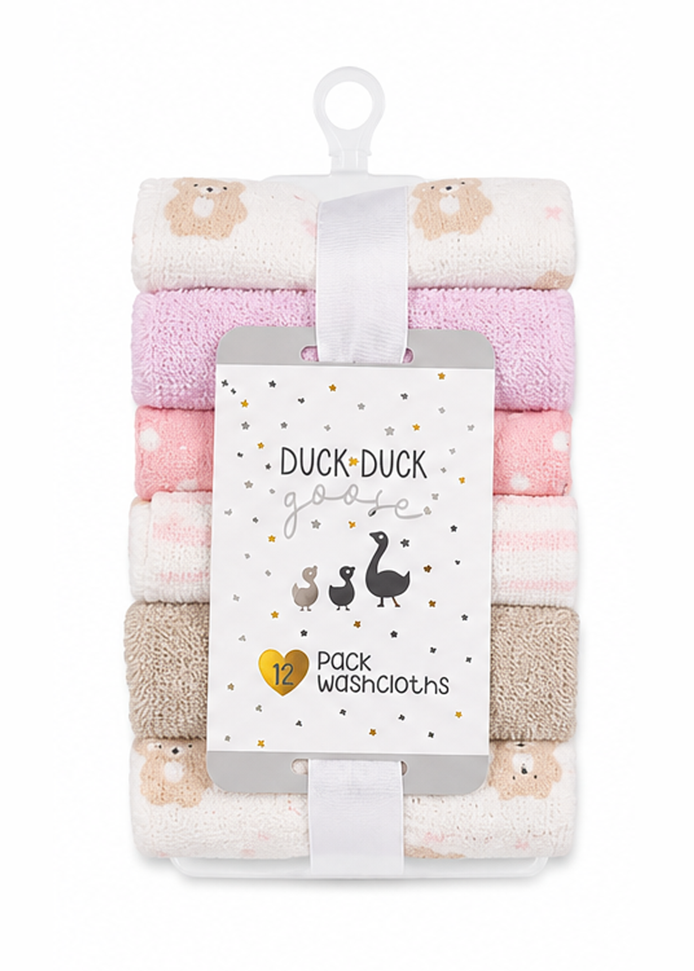 Duck & Duck Pack of 12 Washclothes