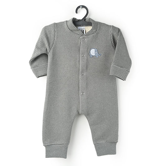 Elephant Stripes light Fleece Romper