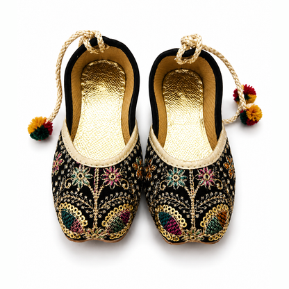 Embroidered Black Khussa