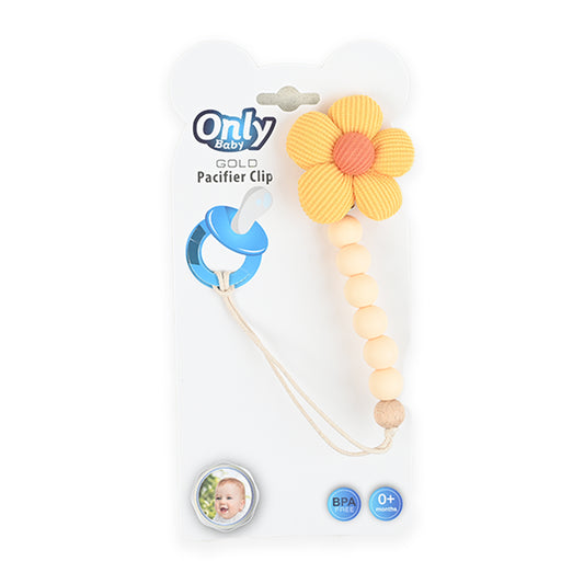 Flower Silicone/Wooden Pacifier Chain