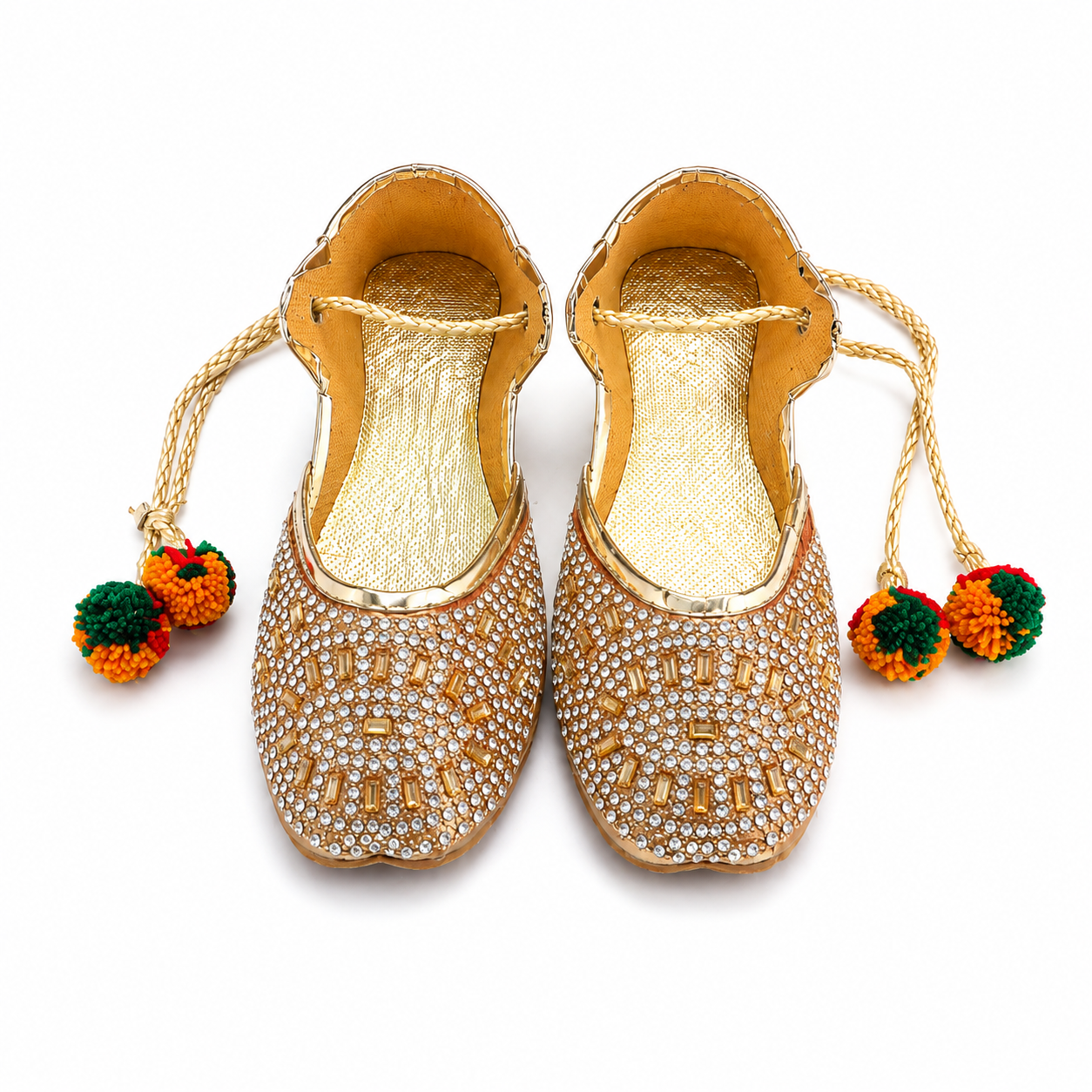 Gold Blossom Baby Khussa