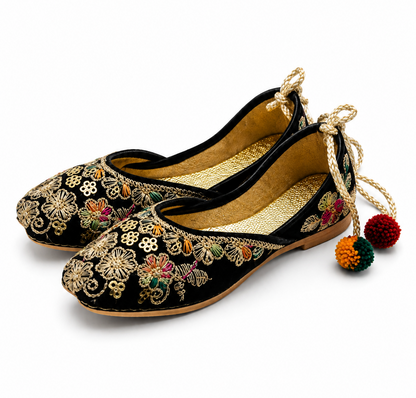 Gold Embroidered Baby Khussa