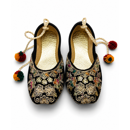 Gold Embroidered Baby Khussa