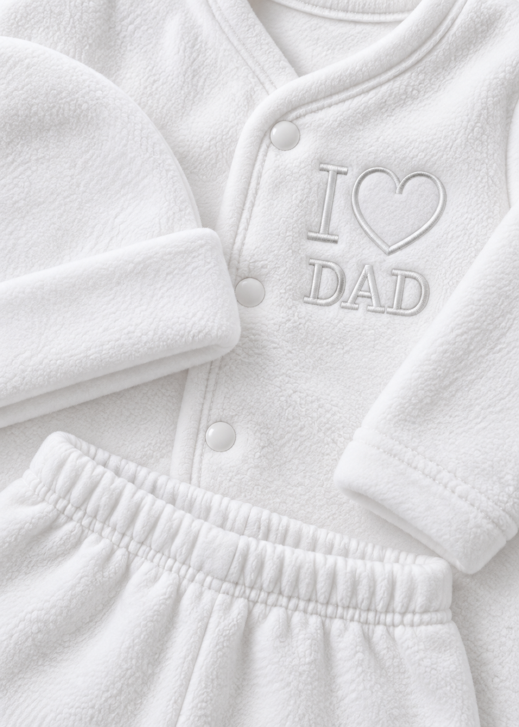 I Love Newborn Dad Toys Mom outfit set alternate view
