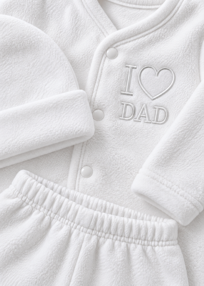 I Love Newborn Dad Toys Mom outfit set alternate view