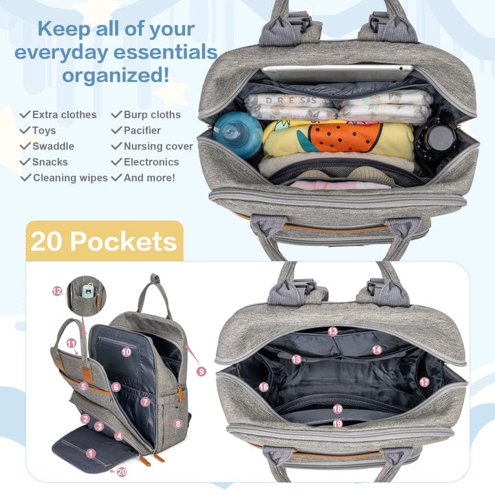 Kabaqoo Premium Baby Diaper Multi Purpose Mother Maternity Bag