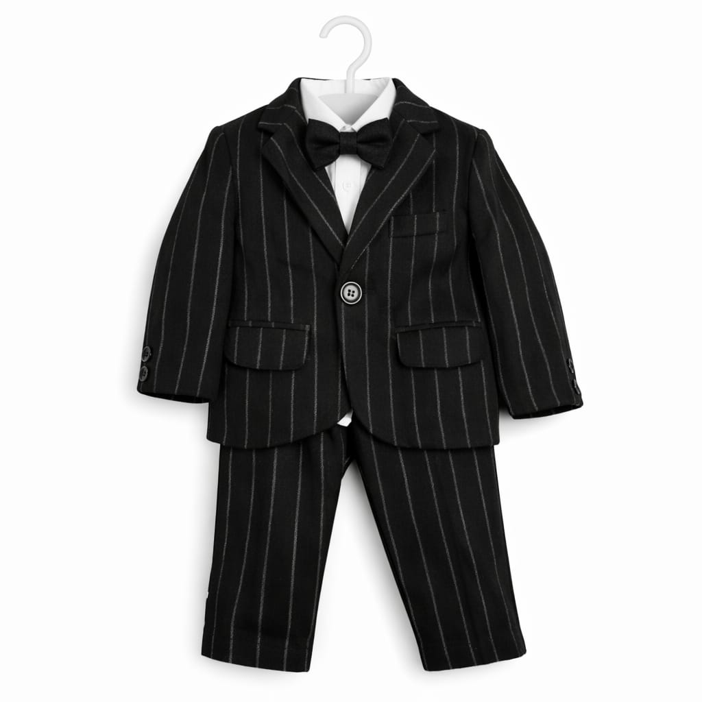 Navy Wool 4 Piece Pant Suit (Premium)