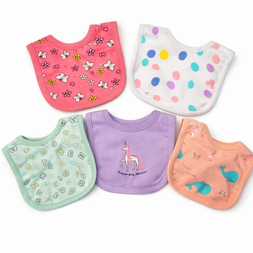 Unicorn Baby Feeding Bibs Set Pack Of 5