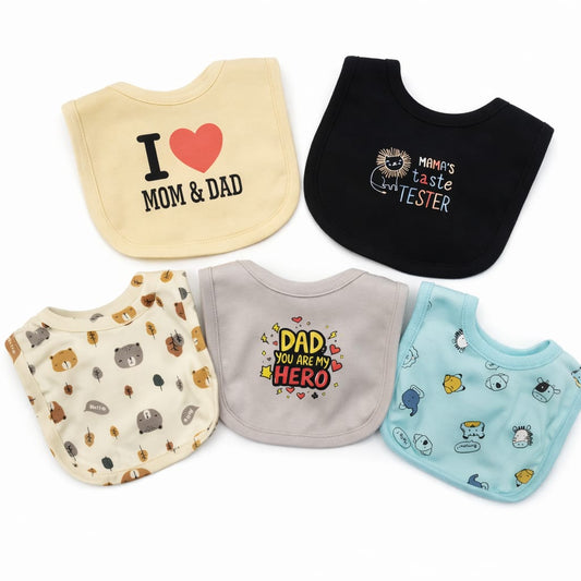Hero Baby Feeding Bibs Set Pack Of 5