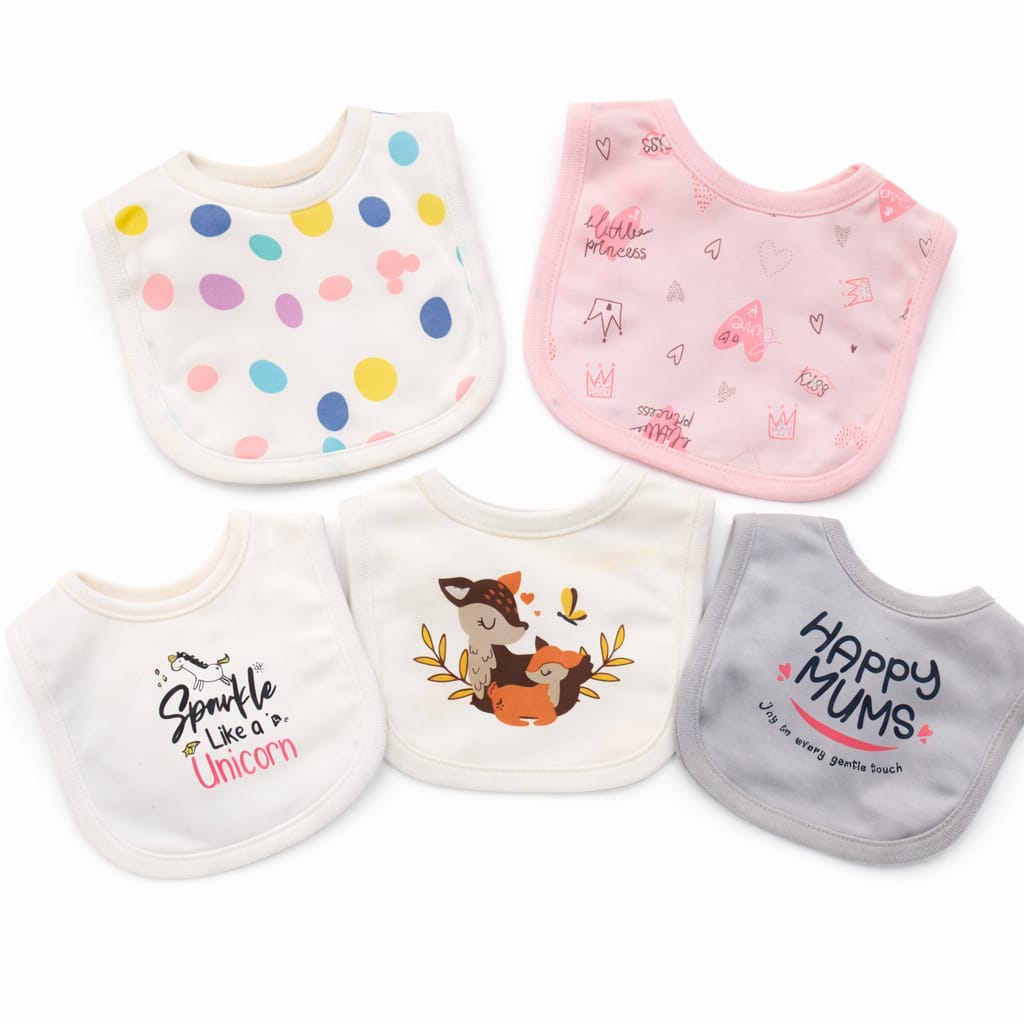 Happy Dear Baby Feeding Bibs Set Pack Of 5