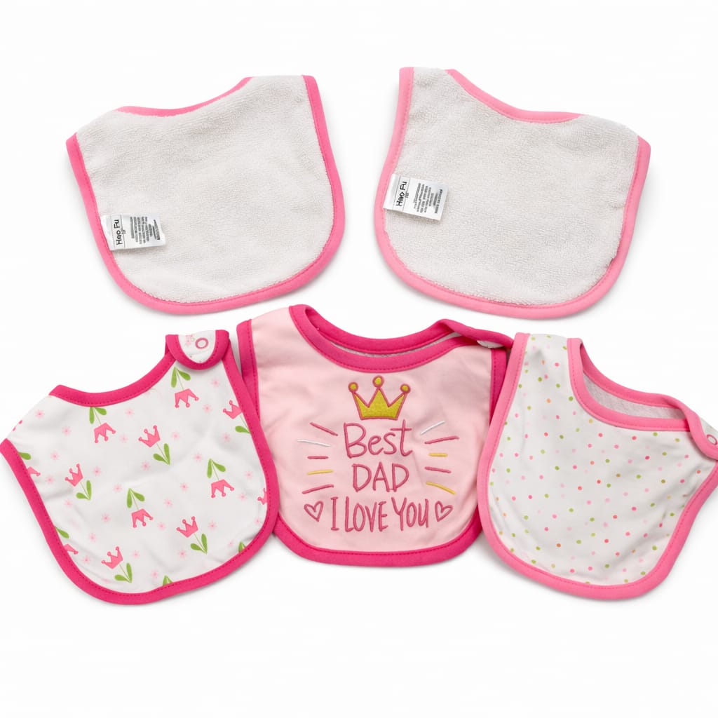 Best Dad baby Feeding Terry Bibs Set Pack Of 5