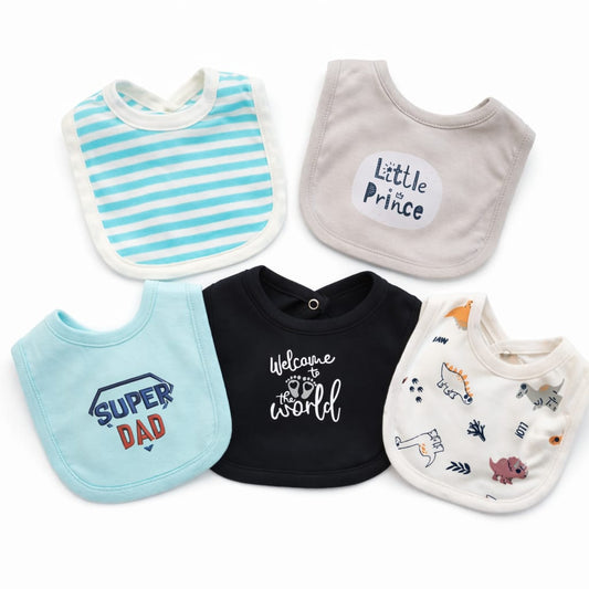 Super Dad Baby Feeding Bibs Set Pack Of 5