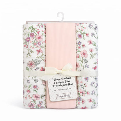 Premium Baby Swaddles Set – Ultra Soft Cotton Receiving Sheets (3 Pack)