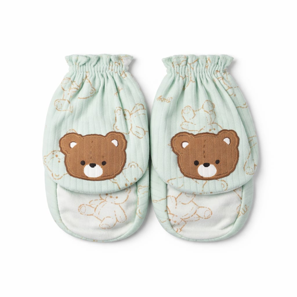 Newborn Cotton Mittens & Booties Set – Soft Anti-Scratch Gloves and Socks