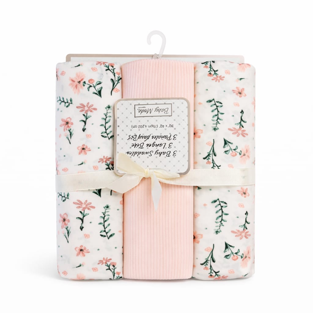 Premium Baby Swaddles Set – Ultra Soft Cotton Receiving Sheets (3 Pack)