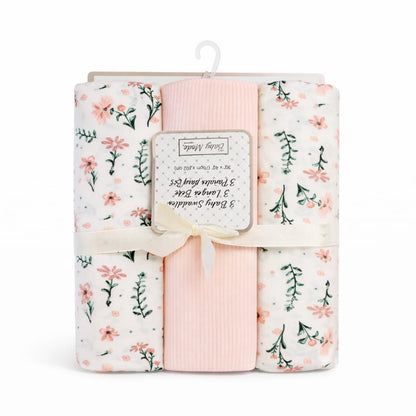 Premium Baby Swaddles Set – Ultra Soft Cotton Receiving Sheets (3 Pack)