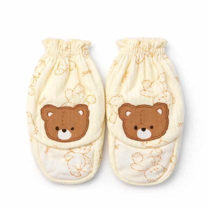 Newborn Cotton Mittens & Booties Set – Soft Anti-Scratch Gloves and Socks