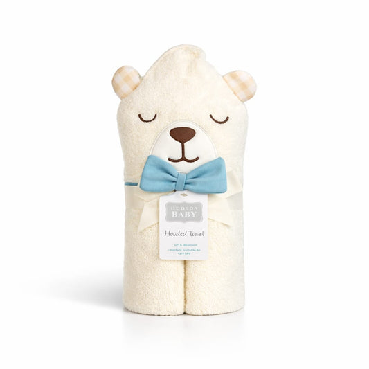 White Bear Hooded Bath Towel
