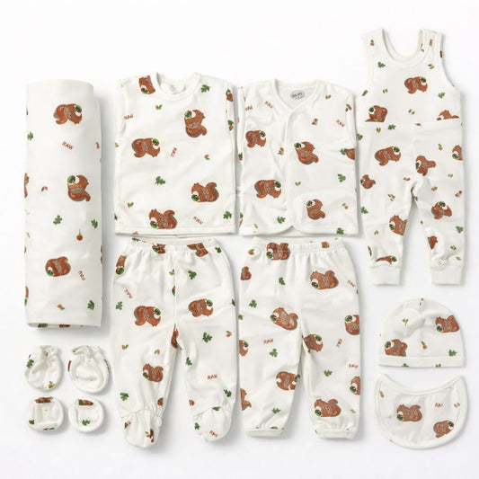 Cute Brown Squirrel 11 Piece Winter New Born Set