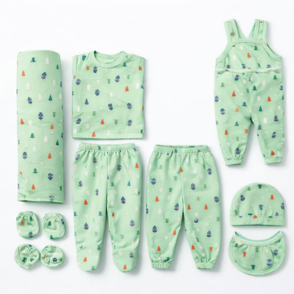 Forest Green 11 Piece Winter New Born Set