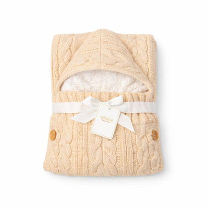 Aifeire Hooded Buttoned Down Premium Wool and Fur Sleep Sack