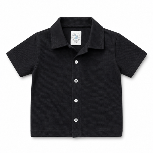 Midnight Drift Kids Textured Shirt