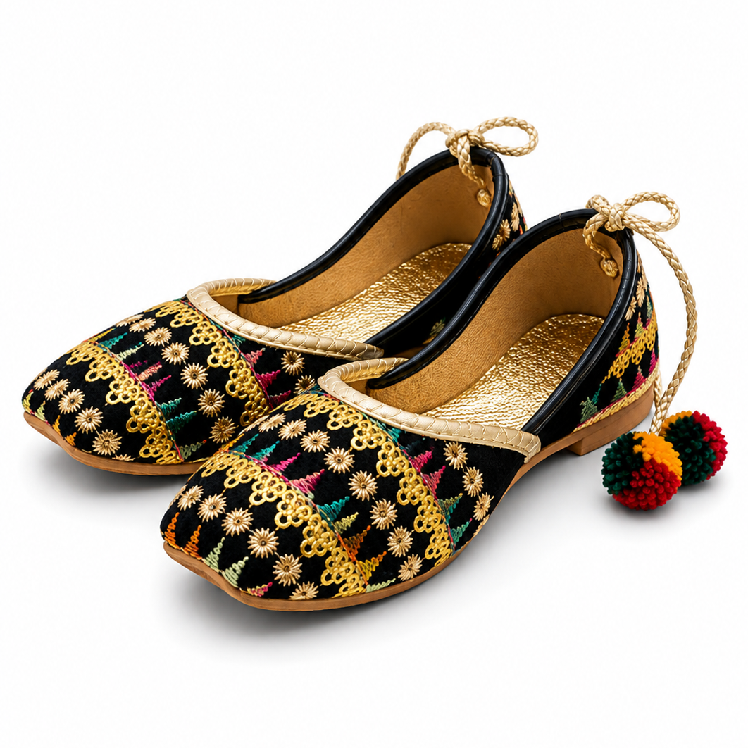 Multi Embroidered Baby Khussa