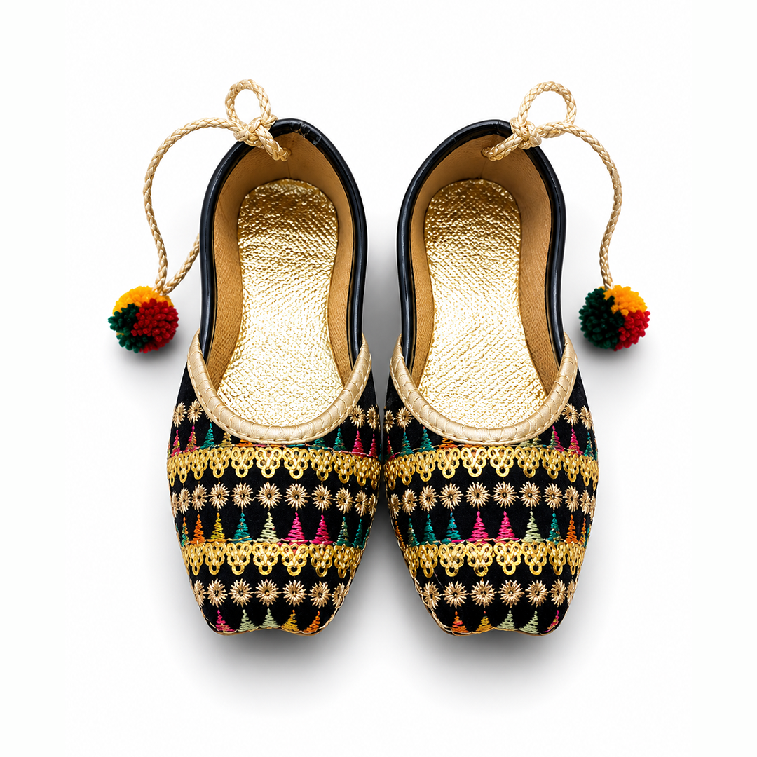 Multi Embroidered Baby Khussa