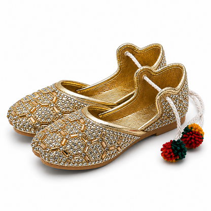 Ornate Gold Embellished Baby Khussa