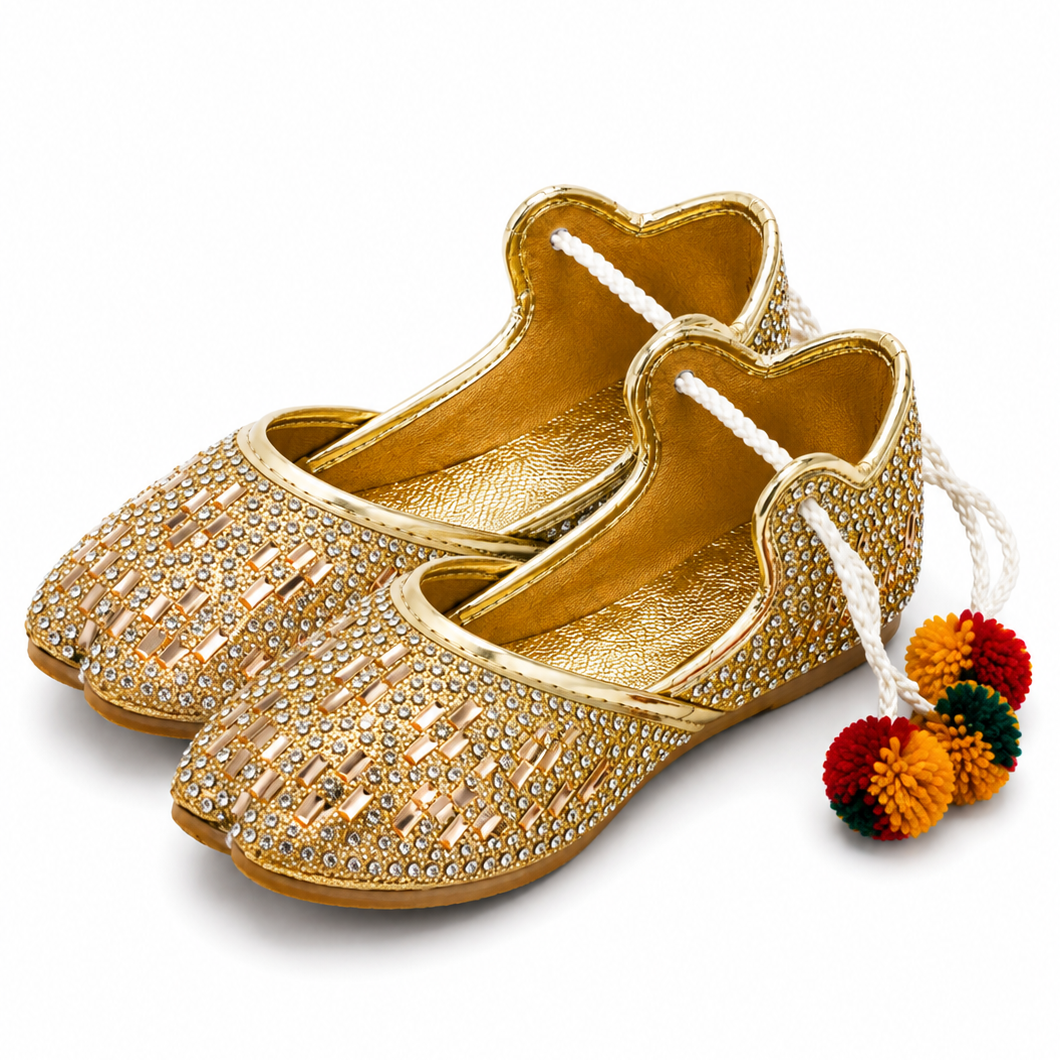 Ornate Golden Baby Khussa