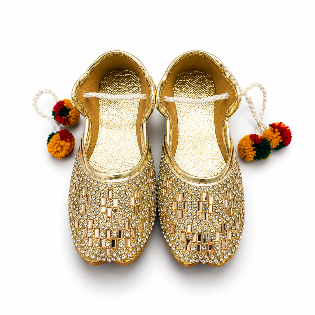 Ornate Golden Baby Khussa