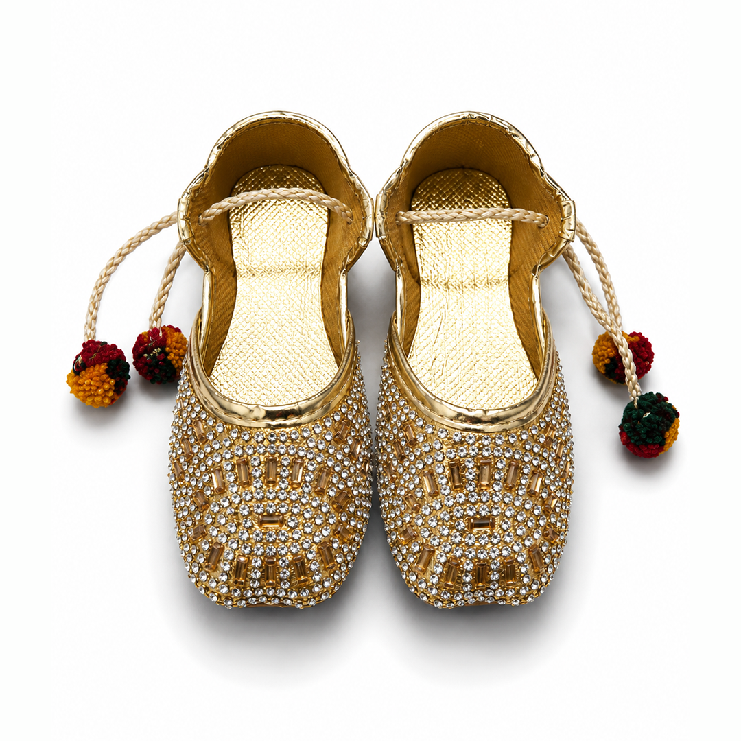 Oro Rhinestone Baby Khussa (1)