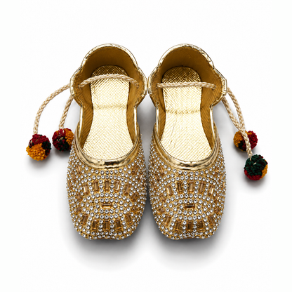 Oro Rhinestone Baby Khussa (1)