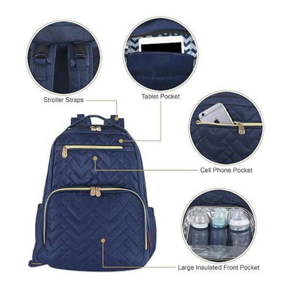 Fisher-Price Signature Morgan Quilted Backpack Diaper Bag