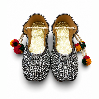 Silver Mirror Baby Khussa