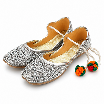Starlight Silver Baby Khussa