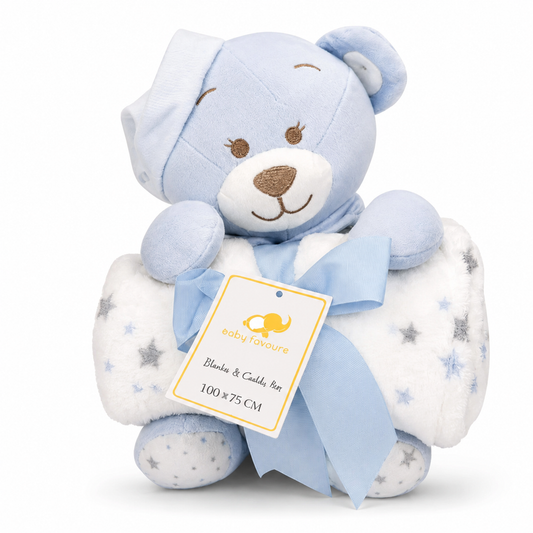 Sunnozy Bear Premium Blanket With Plush Toy
