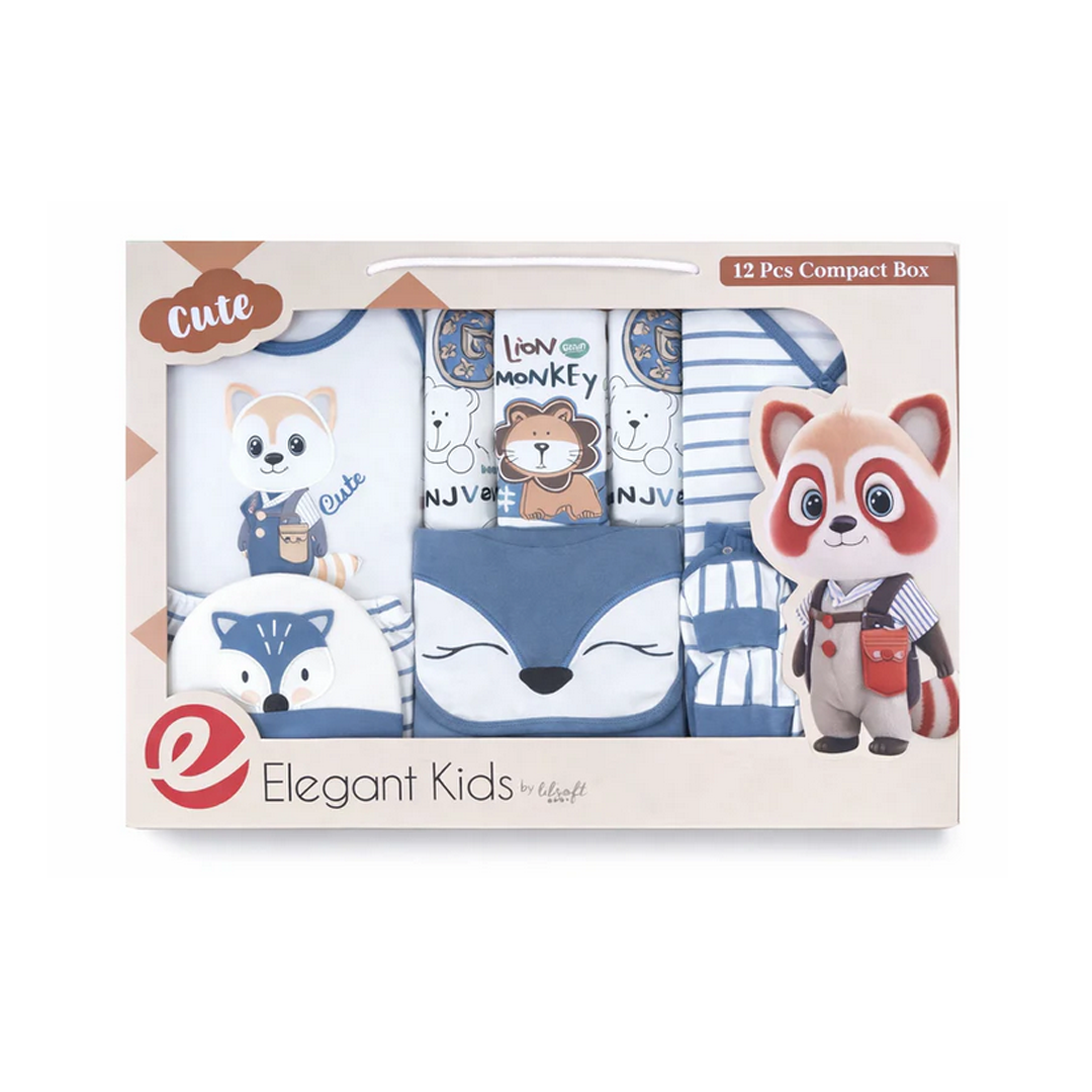 Fox 12-piece unisex newborn starter gift set