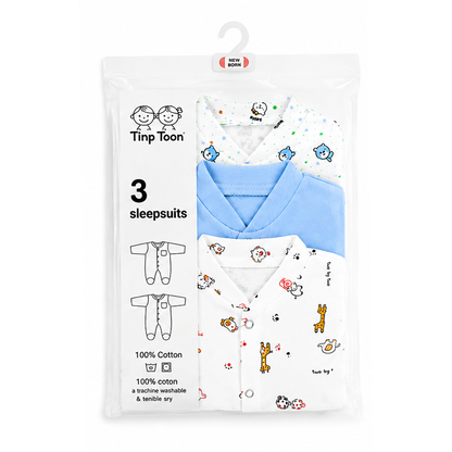 Giraffe Full Sleeves Rompers Pack Of 3